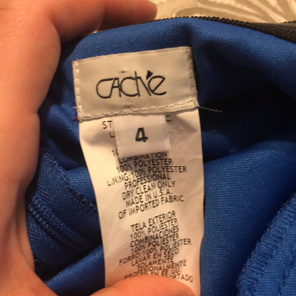 Blue Cache Strapless Ruffle Dress Size 4 👗 - Picture 4 of 5